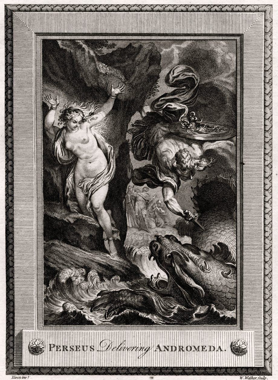 Perseus levererar Andromeda, 1775 av W. Walker