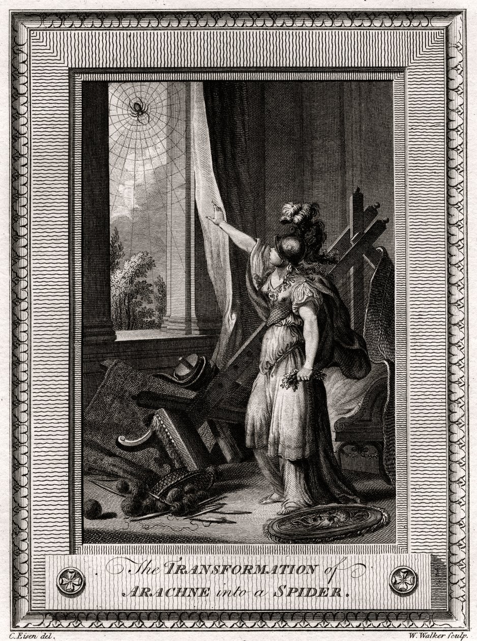 Förvandlingen av Arachne till en spindel, 1775 av W. Walker