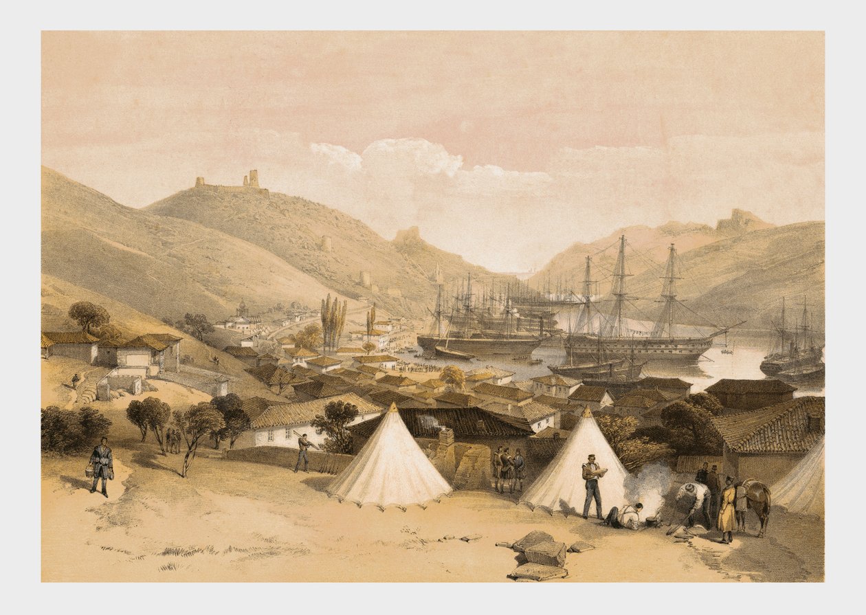 "Balaklava, tittar mot havet", 1855. av W Walton