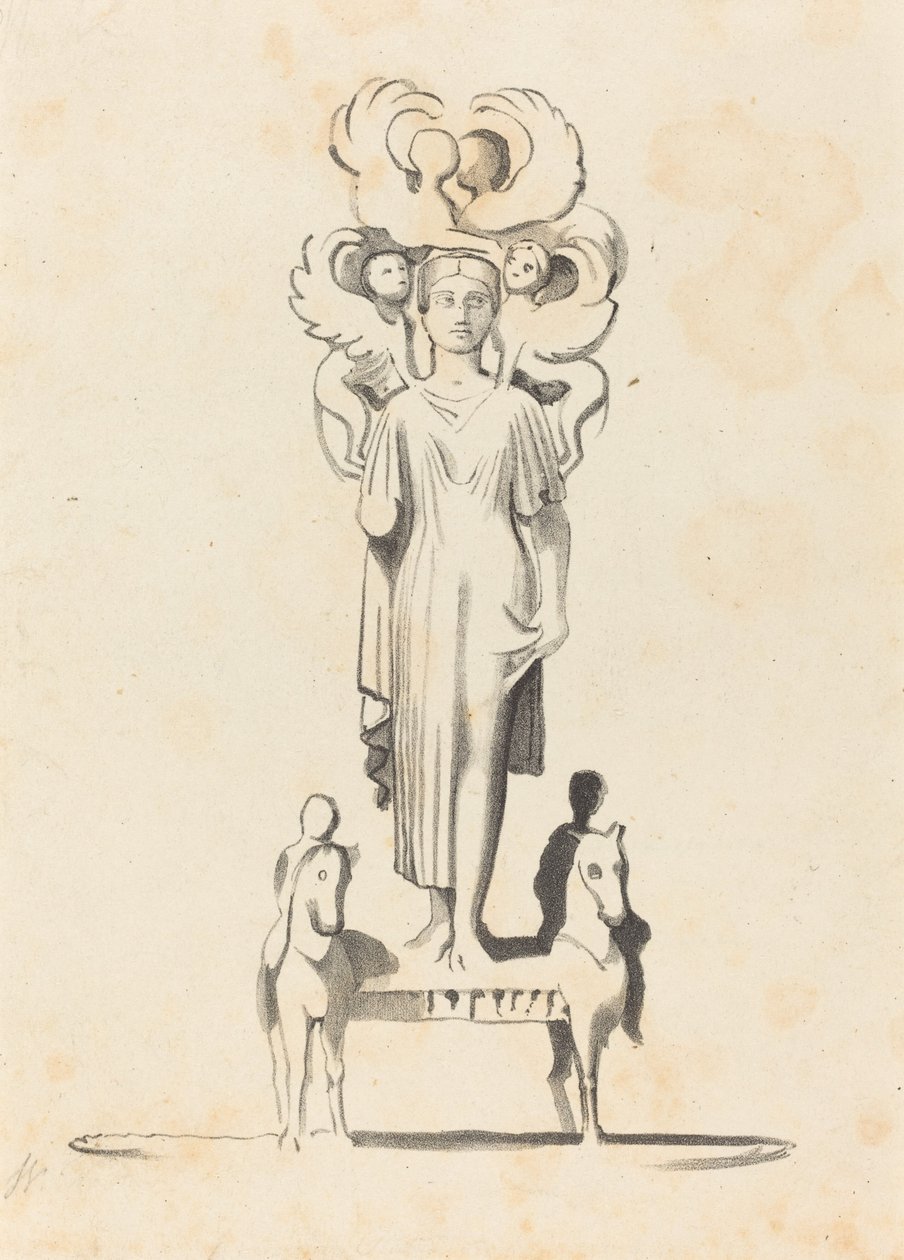 Bronsfigur av Minerva, hittad i Akilleskärlen av W. Walton after John Flaxman