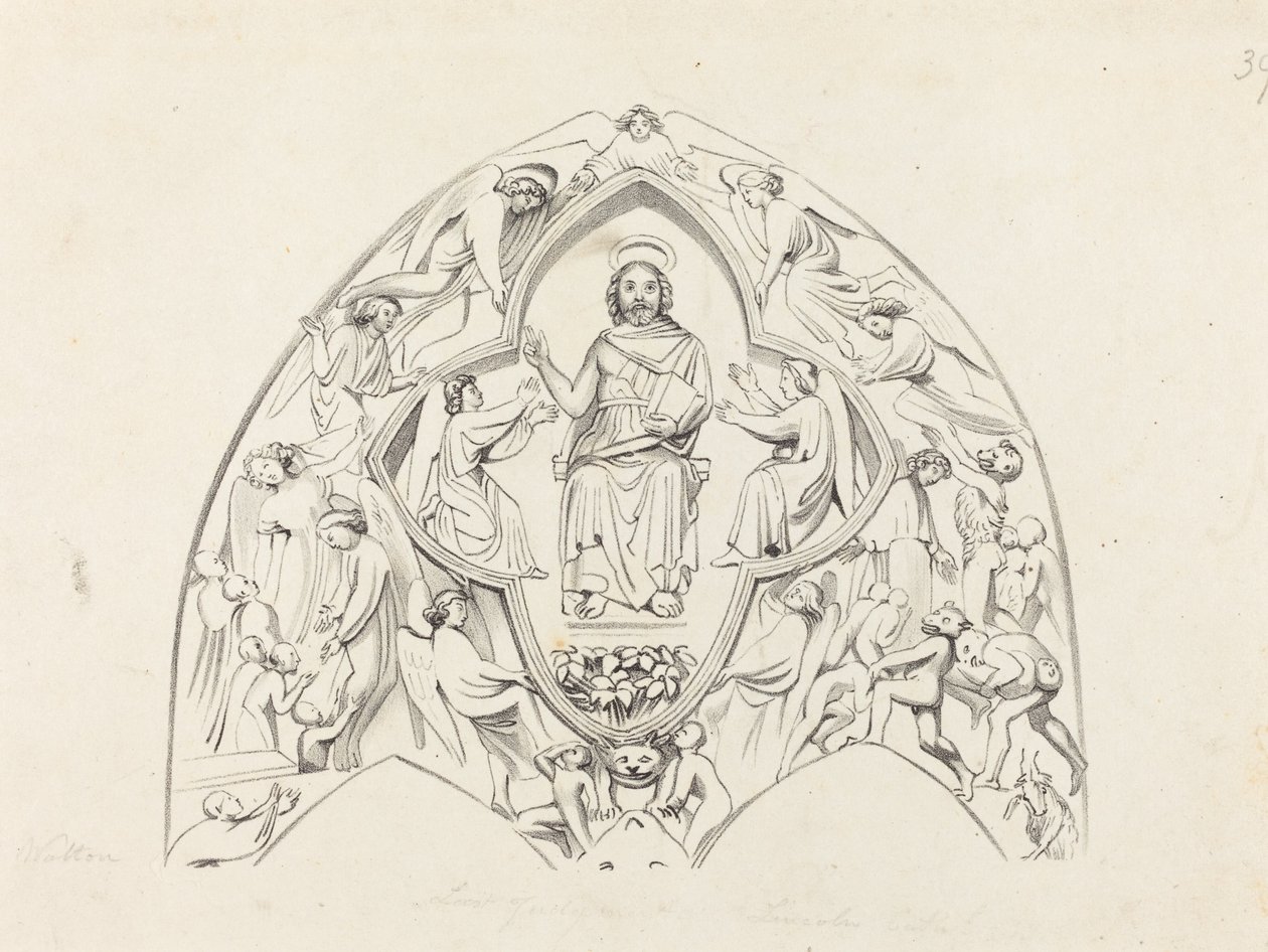 Sista domen, Lincoln Cathedral av W. Walton after John Flaxman