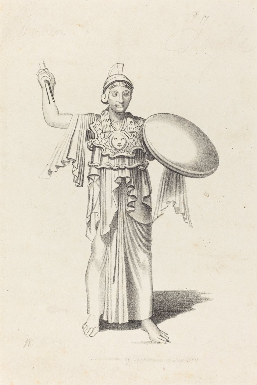 Minerva, Ur ett brons av Daedalus av W. Walton after John Flaxman