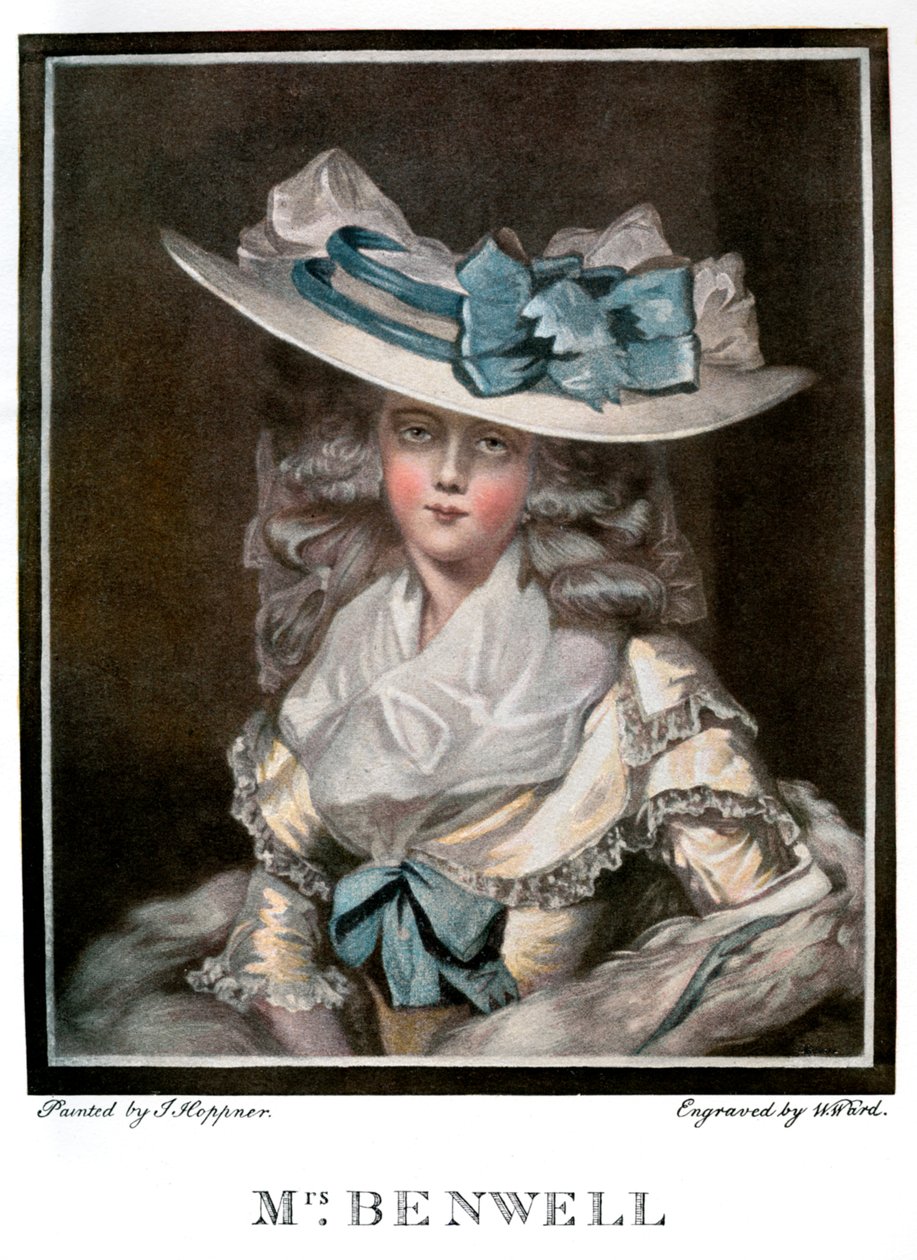 Porträtt av Mary Benwell, c1785, 1901 av W Ward