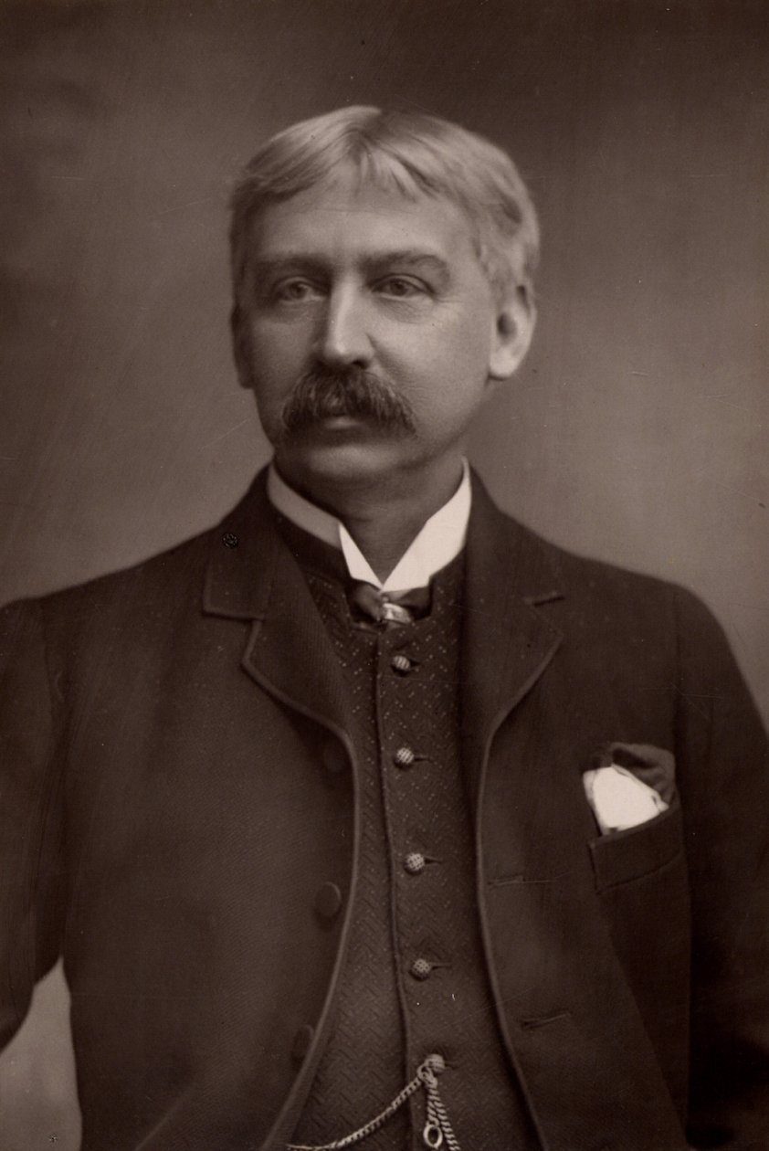 ""(Francis) Bret Harte (1836-1902) amerikansk redaktör och berättelseförfattare (woodburytype) av W. and D. (after) Downey