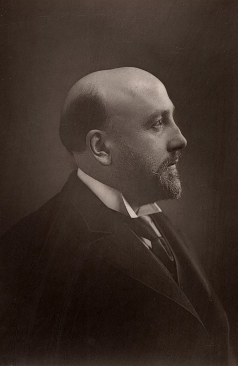 ""Alexander Campbell Mackenzie (1847-1935) skotsk kompositör och dirigent. Rektor vid Royal Academy of Music, London (1887-1924). (woodburytype) av W. and D. (after) Downey