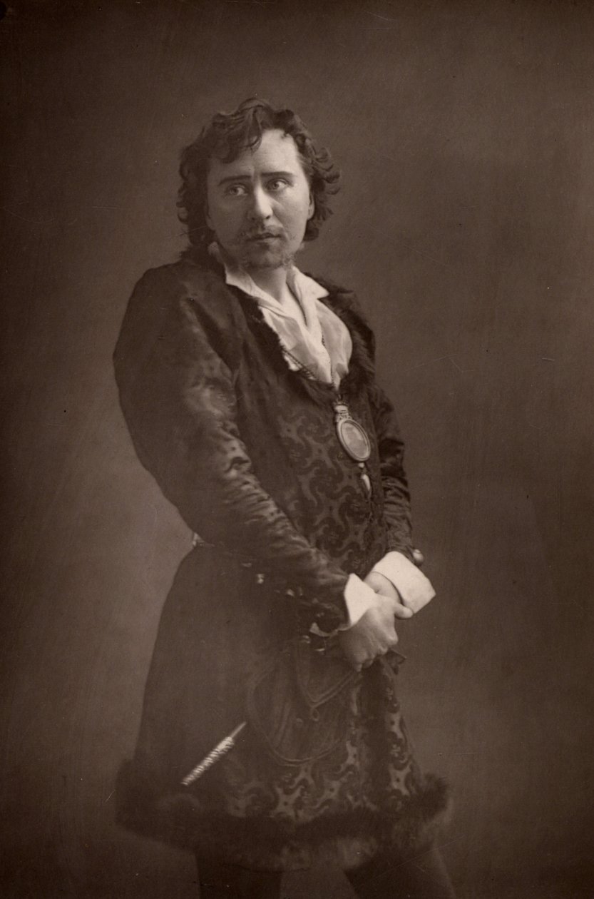 ""Herbert Beerbohm Tree (1853-1917) engelsk skådespelare-manager. Grundare av Royal Academy of Dramatic Art (RADA). (Woodburytype) av W. and D. (after) Downey