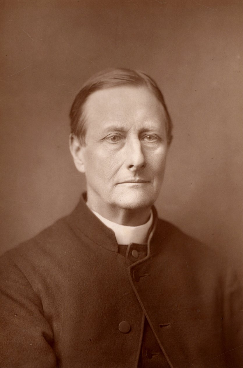 ""Sabine Baring-Gould (1834-1924) engelsk präst, författare och psalmförfattare. Hans mest kända psalm är "Onward, Christian Soldiers" (woodburytype) av W. and D. (after) Downey