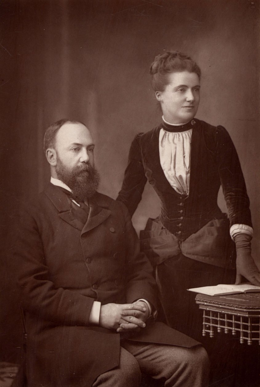 Charles och Emilia Wentworth Dilke (svartvitt foto) av W. and D. Downey