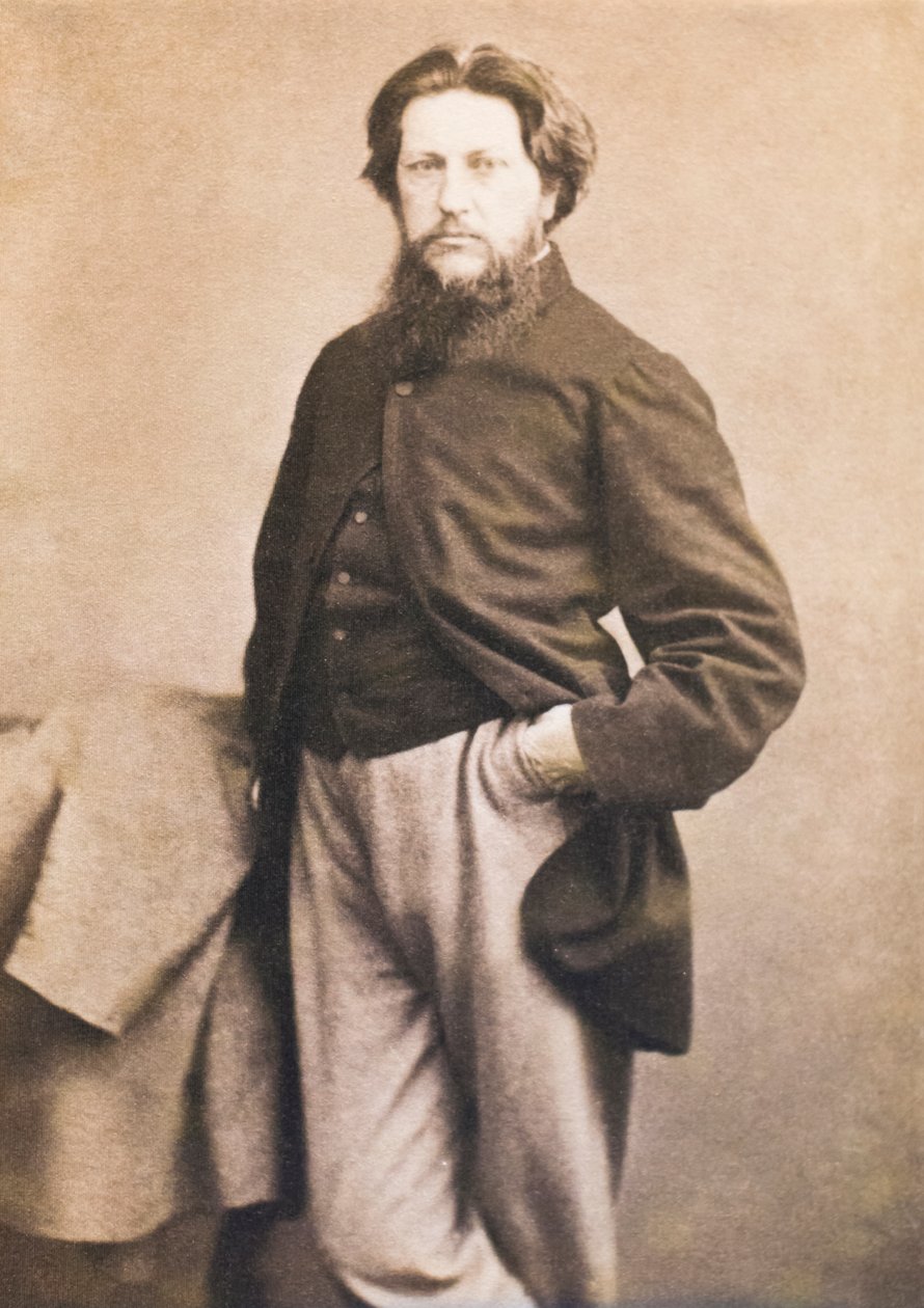 Ford Madox Brown, ca 1864 (albumen carte-de-visite) av W. and D. Downey