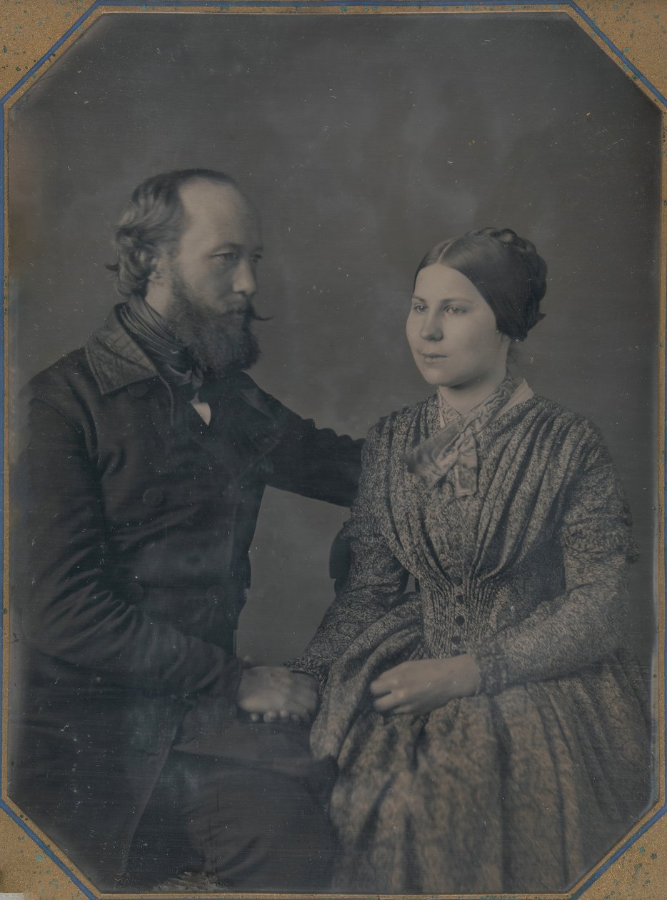 William och Sophia Palmer Langenheim, ca 1846-47. Skapare: W & F Langenheim, William Langenheim. av William and Frederick Langenheim
