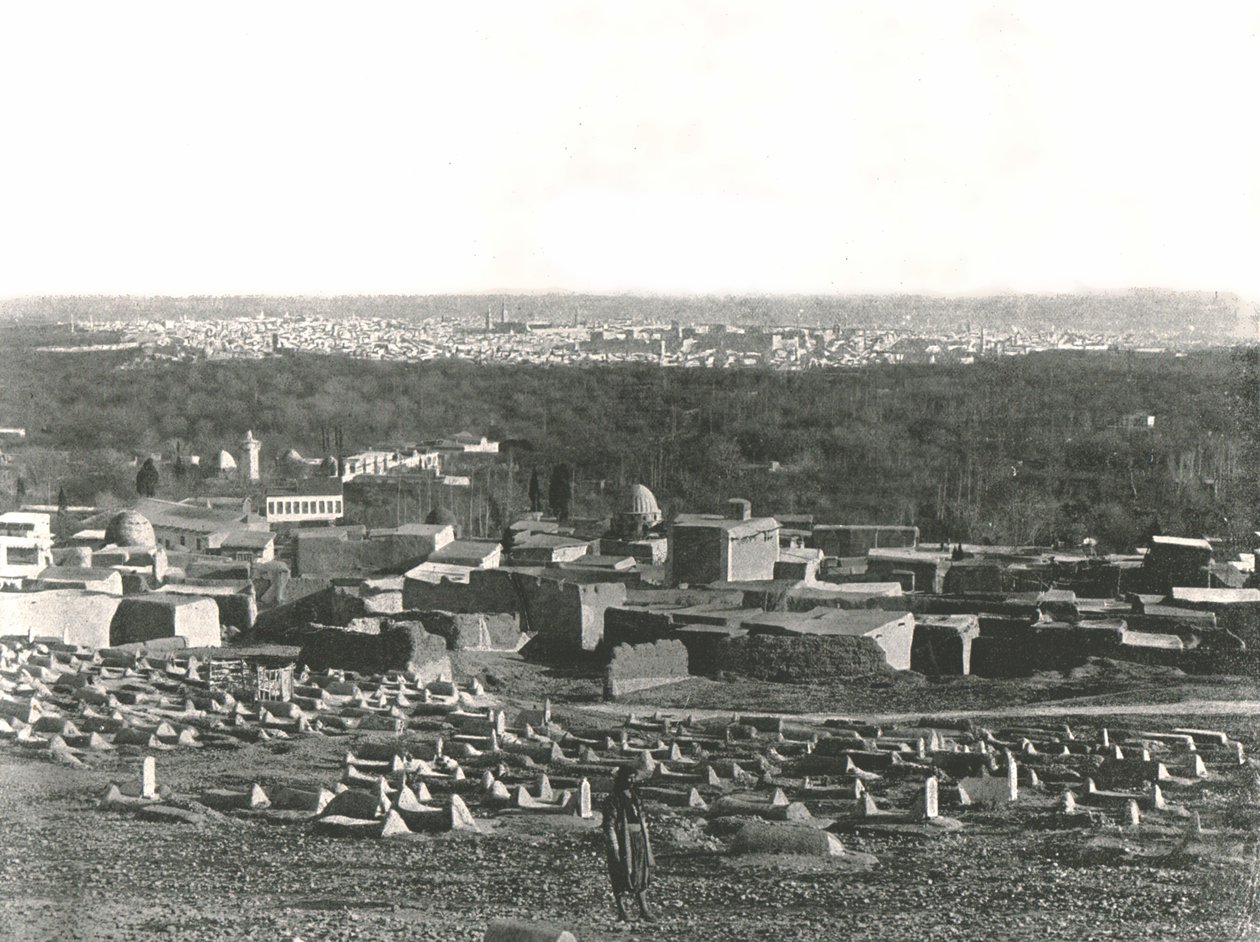 Stadspanorama från Sulhieh, Damaskus, Osmanska Syrien, 1895. av W and S Ltd