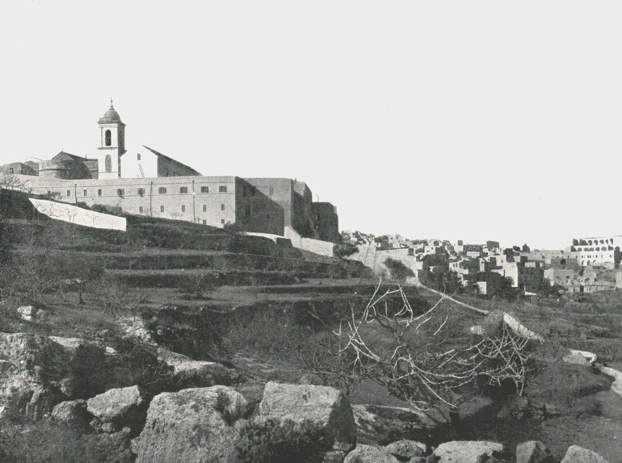 Födelsekyrkan, Betlehem, Palestina, 1895. av W and S Ltd