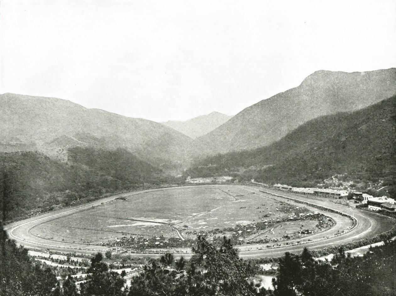 Race Course från Morrisons Hill, Hong Kong, 1895. av W and S Ltd