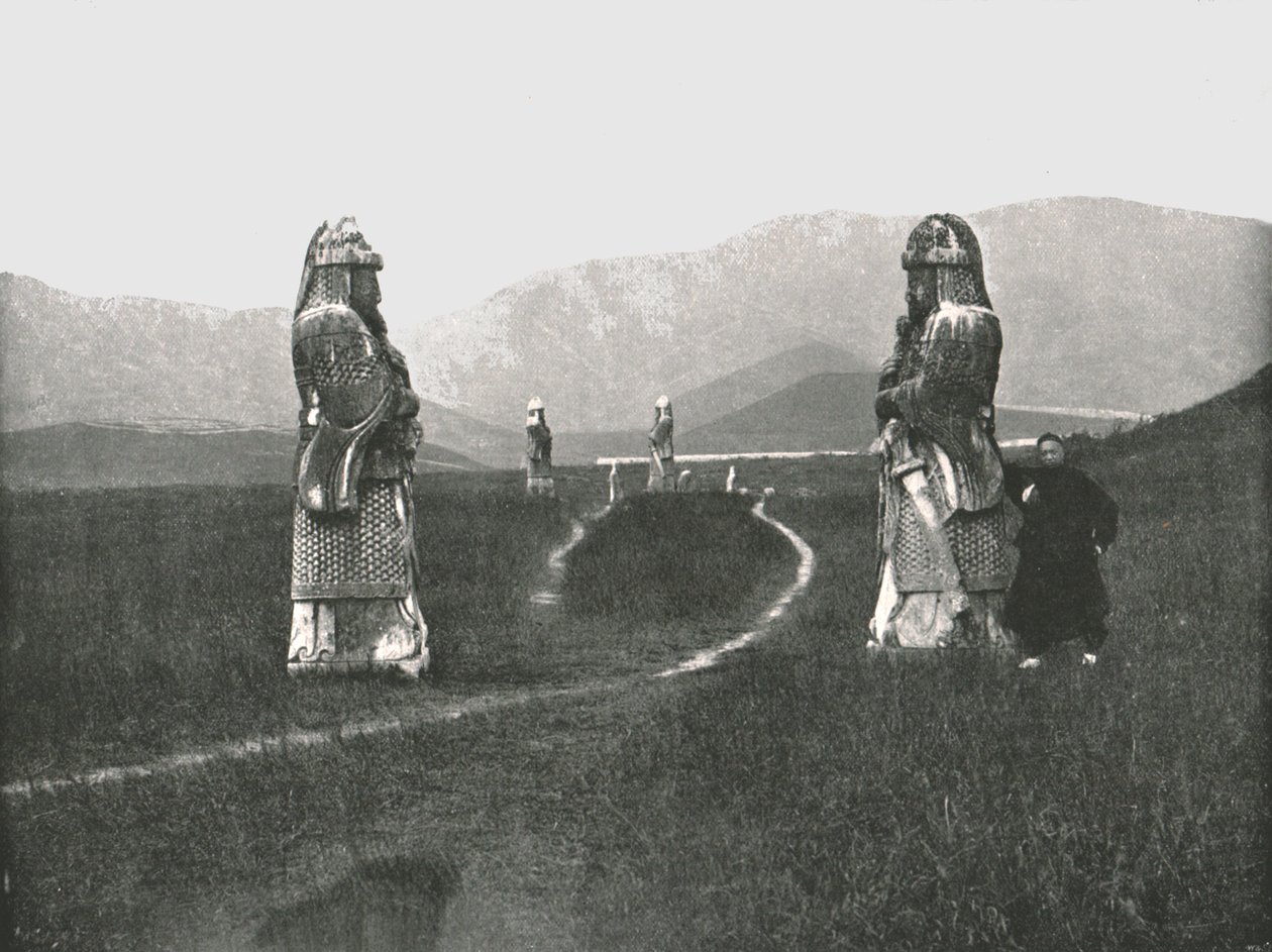 Tillvägagångssättet till staden, Nankin, Kina, 1895. av W and S Ltd