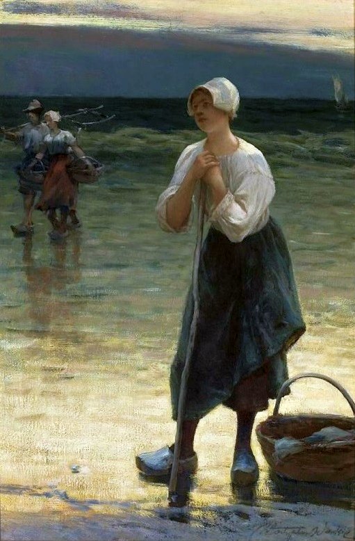 Breton fisherwoman.  av Wadysaw Wankie