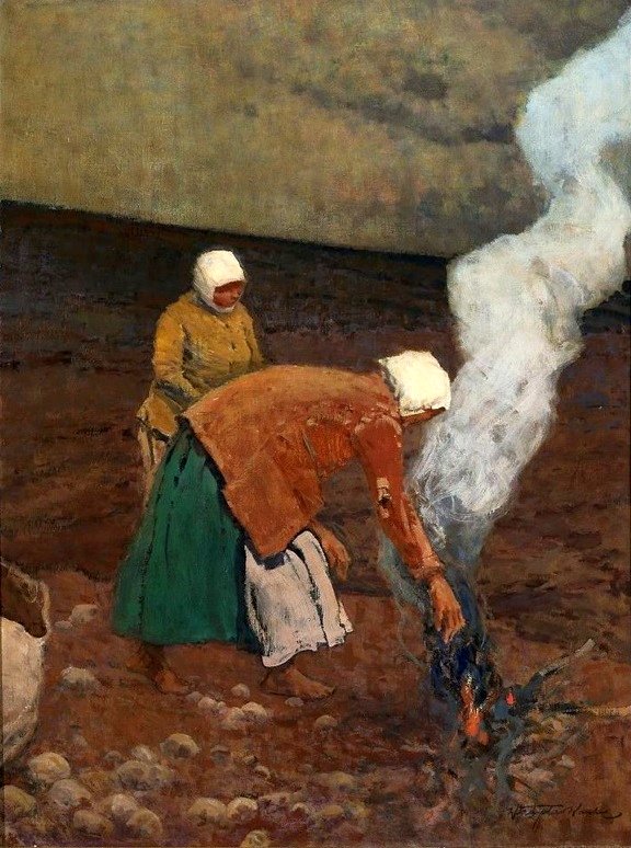 Digging potatoes.  av Wadysaw Wankie