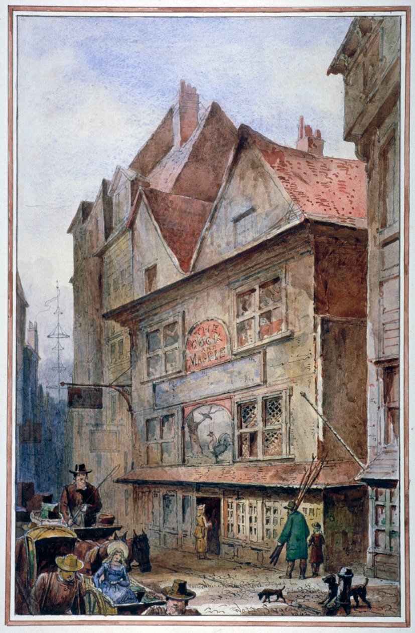The Cock and Magpie Tavern, Drury Lane, Westminster, London, 1862 av Waldo Sargeant