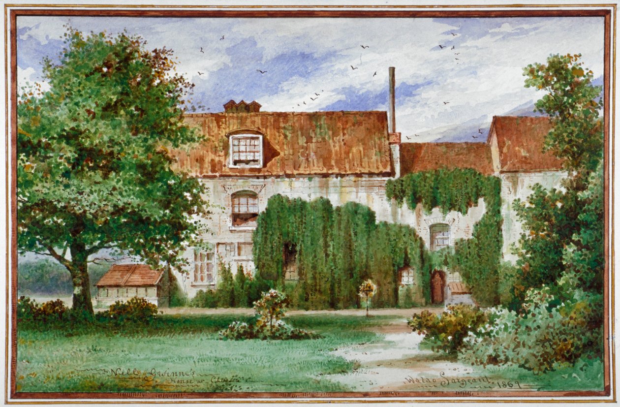 Utsikt över Sandford Manor House, Waterford Road, Chelsea, 1869. av Waldo Sargeant