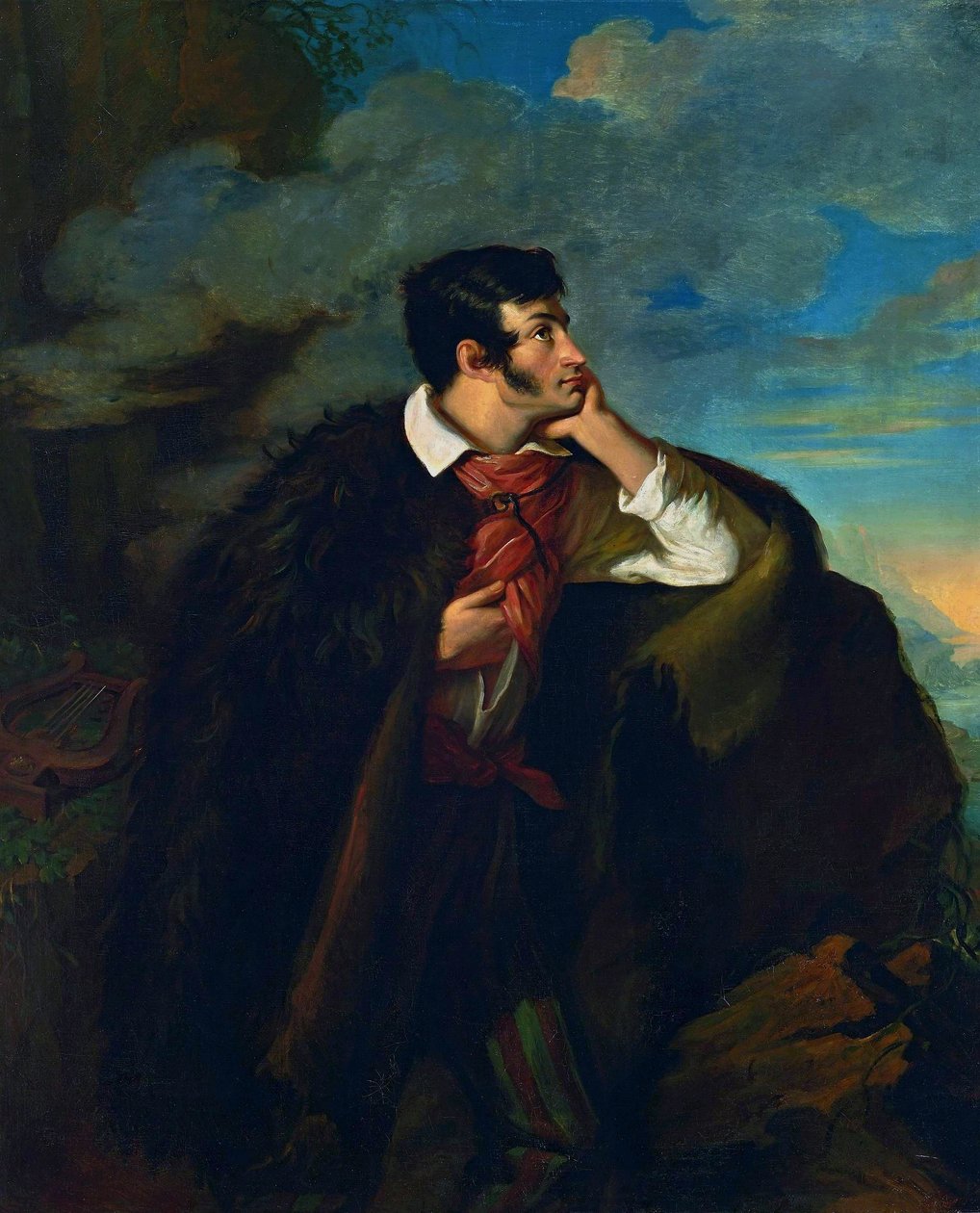 Porträtt av Adam Mickiewicz på Judas klippa av Walenty Wankowicz