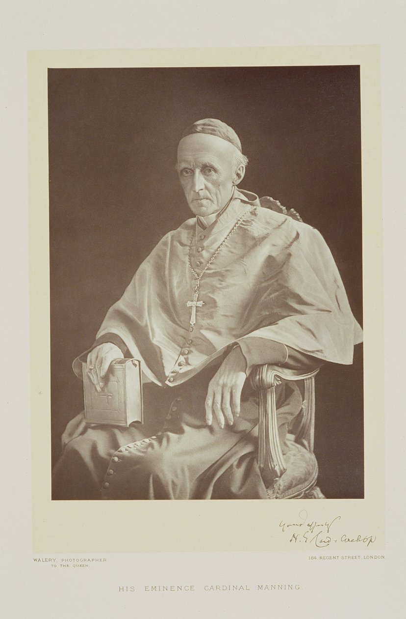 Porträtt av kardinal Henry Edward Manning (1808-92) av Walery Rzewuski
