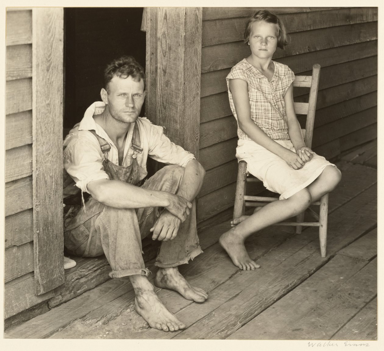 Floyd och Lucille Burroughs, Hale County, Alabama av Walker Evans