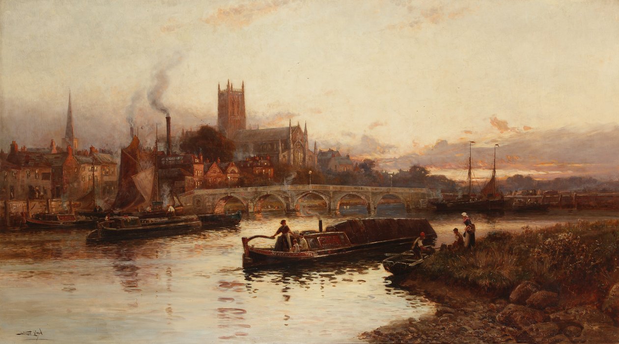 Utsikt över Worcester, 1890 av Walker Stuart Lloyd
