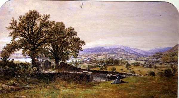 Dam i ett landskap, Ambleside av Waller Hugh Paton