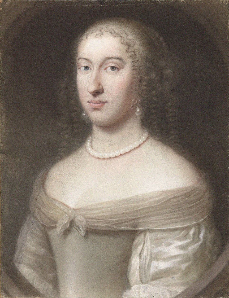 Porträtt av Maria Theresia av Spanien 1638-1683, drottning gemål av Frankrike och Navarra, 1660. av Wallerant Vaillant