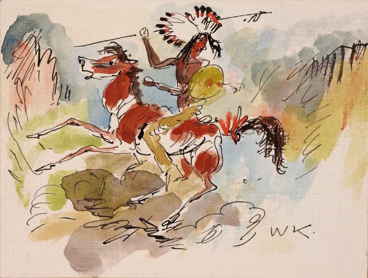 Indianer zu Pferd av Walt Kuhn