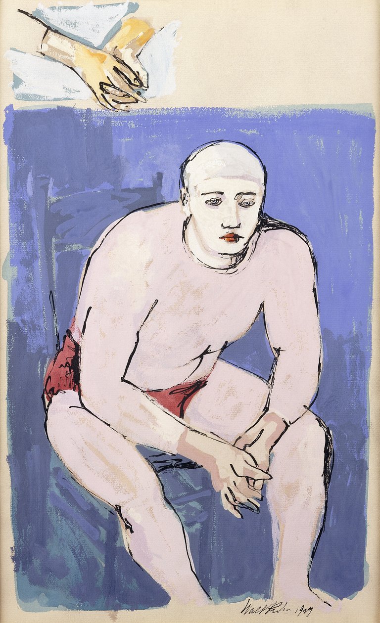 Sittande clown av Walt Kuhn