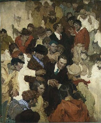 The Homecoming (olja på plywood) av Walt Louderback