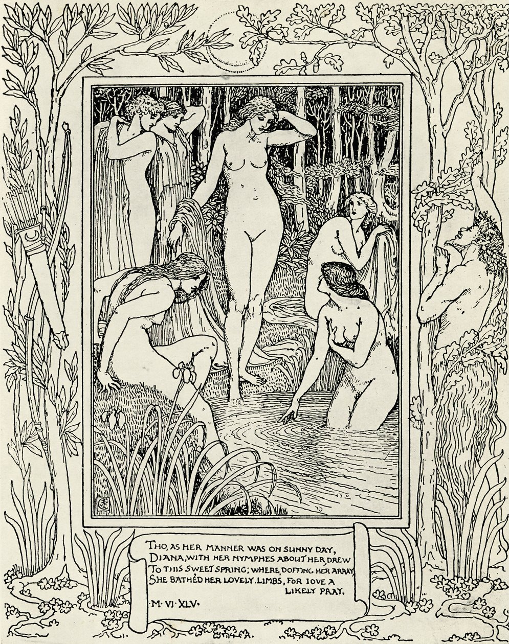 Diana och hennes nymfer, illustration till 