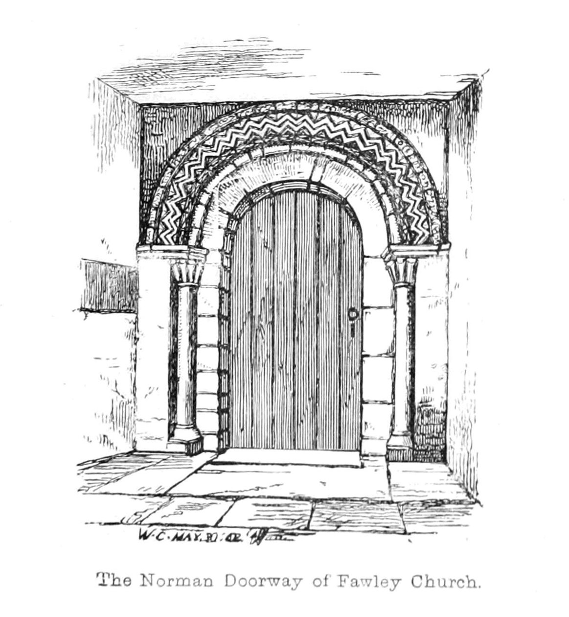 Norman Doorway at Fawley Church av Walter Crane
