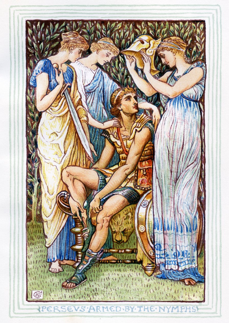 Perseus och nymferna av Walter Crane