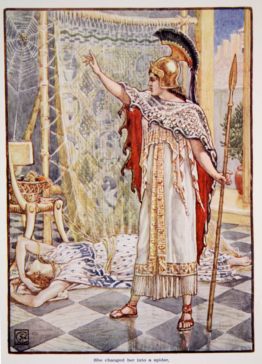 Hon förvandlade henne till en spindel, illustration från 