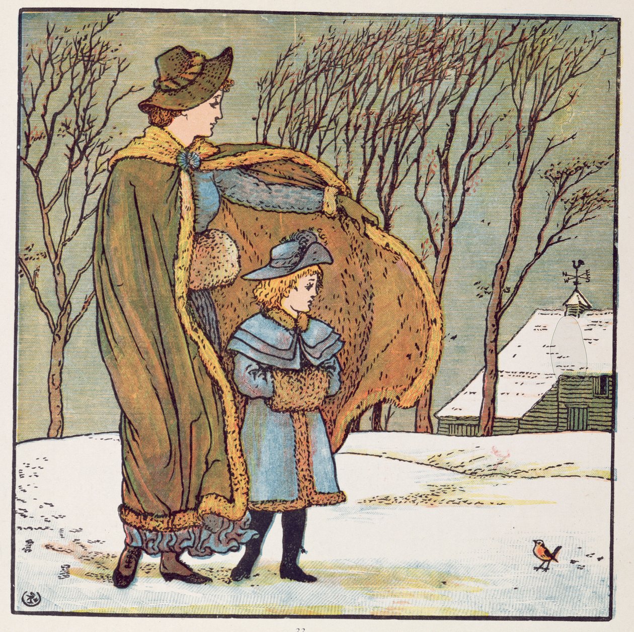 Nordanvinden och Robin av Walter Crane