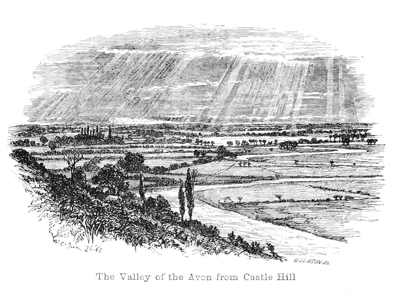Avons dalgång från Castle Hill av Walter Crane