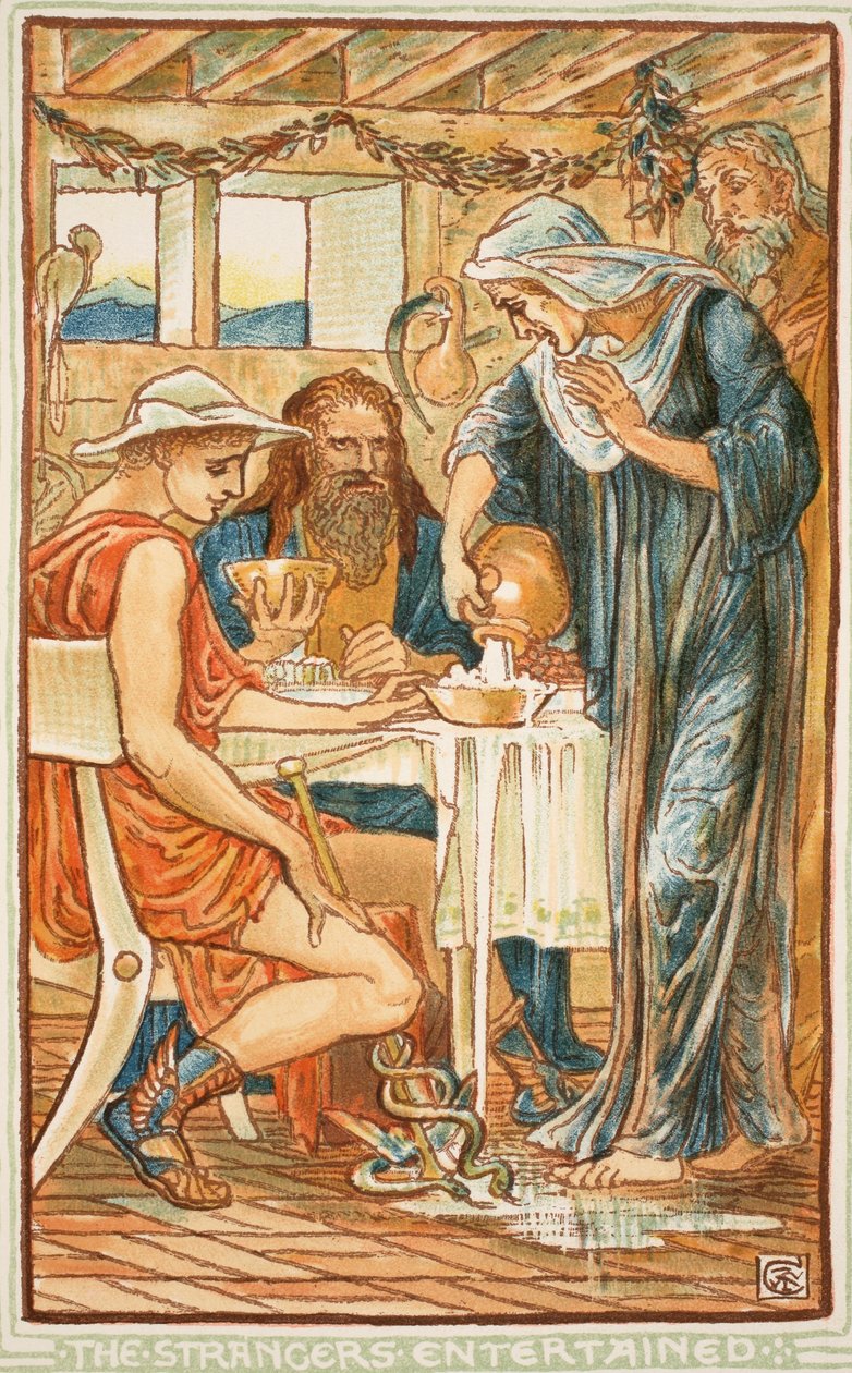 Främlingarna underhöll, illustration från 
