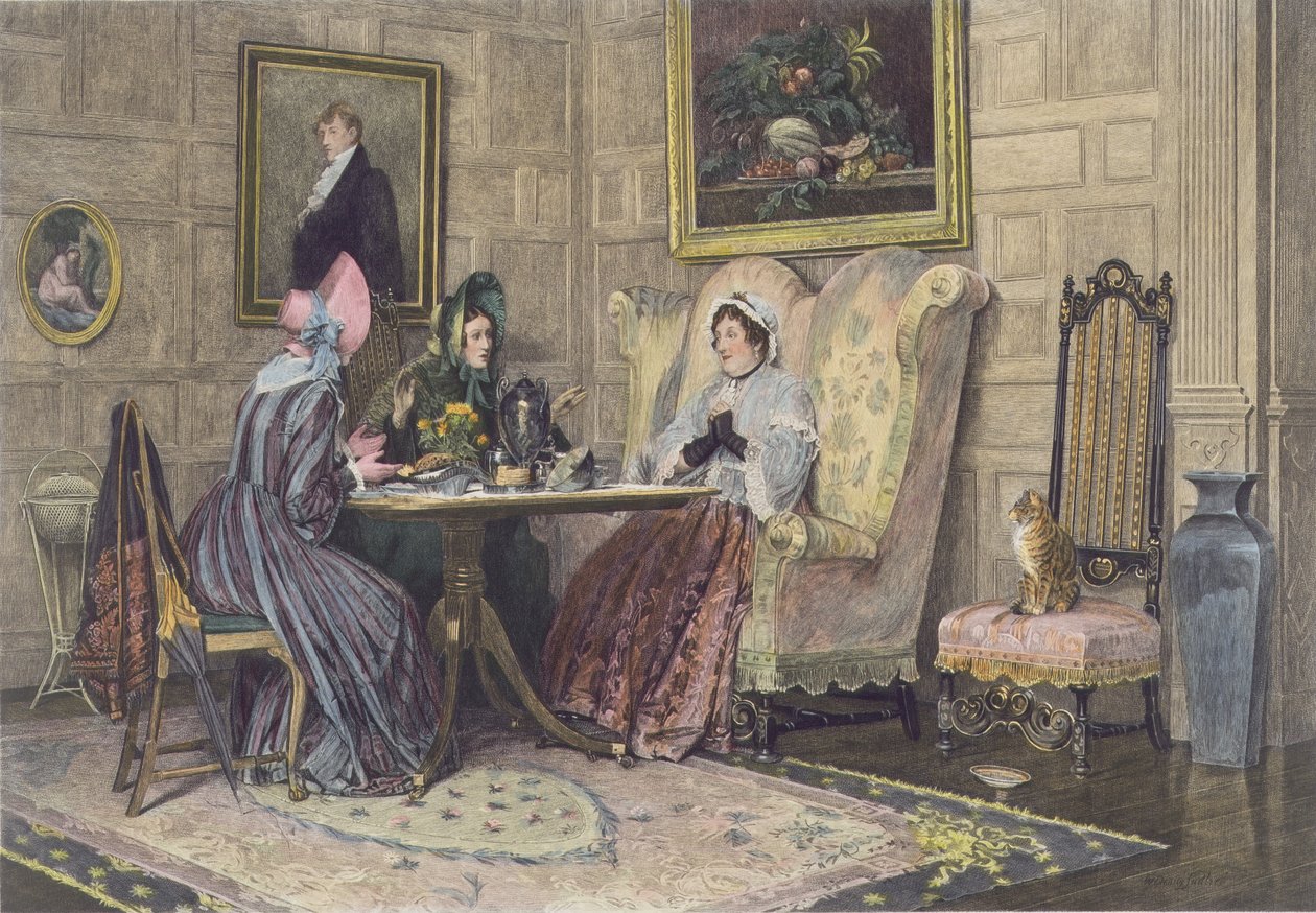 Skandal och te, publicerad 1893 (akvatint) av Walter Dendy Sadler