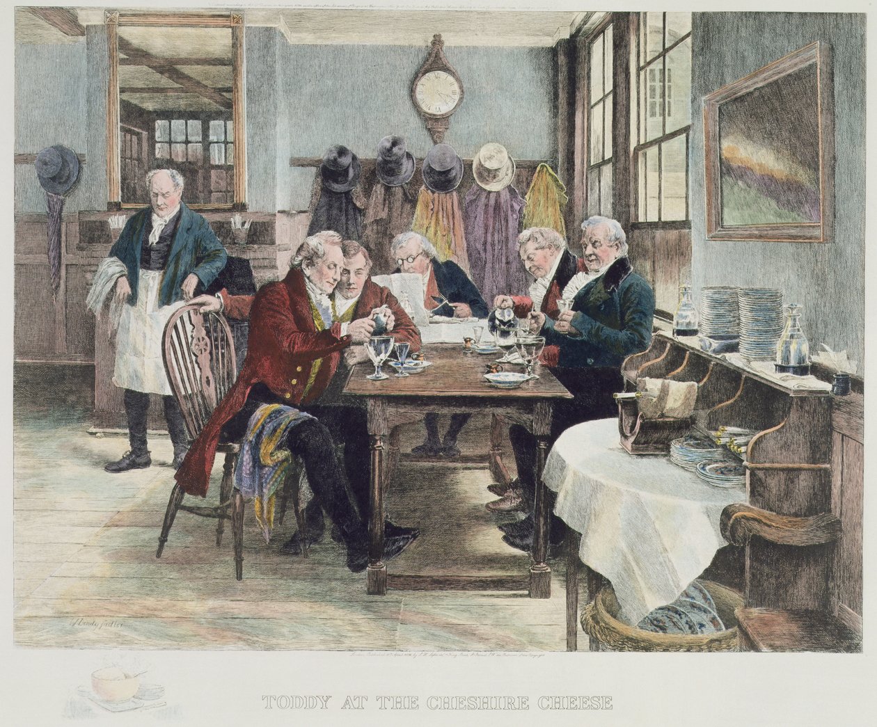 Toddy at the Cheshire Cheese, publicerad 1896 (akvatint) av Walter Dendy Sadler