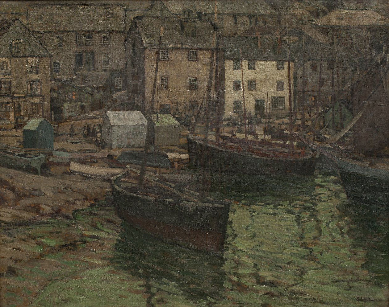 Kväll längs stranden, St. Ives av Walter Elmer Schofield