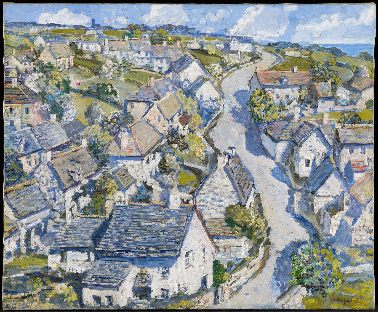 Gruvby i Cornwall, omkring 1920 av Walter Elmer Schofield