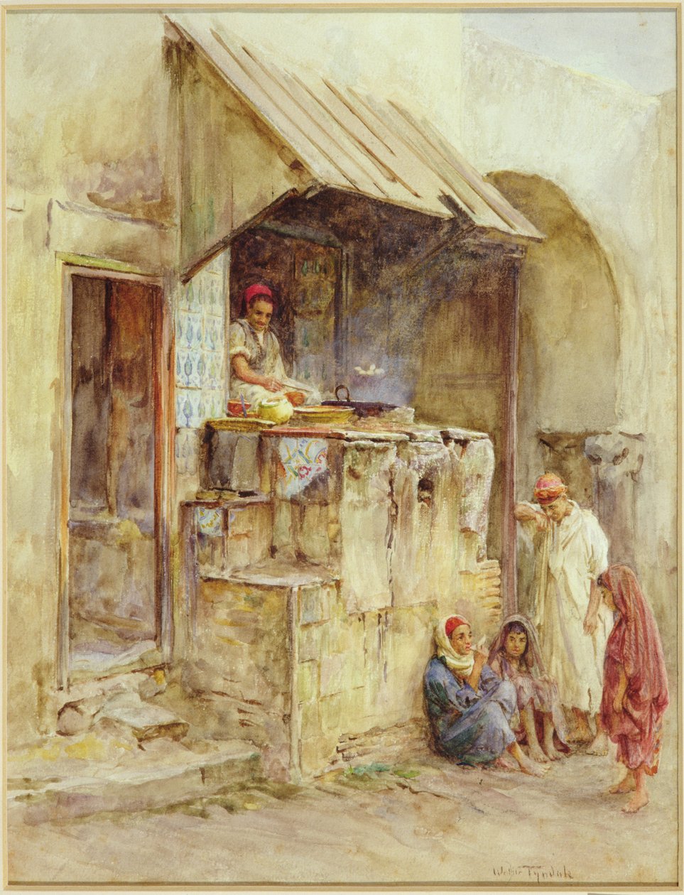 En kockbutik i Kairouan, Tunis, 1881 av Walter Frederick Roofe Tyndale