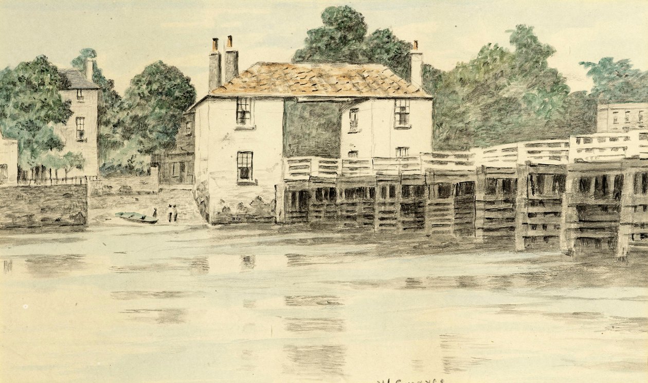 Putney Bridge, ca 1890 av Walter Greaves