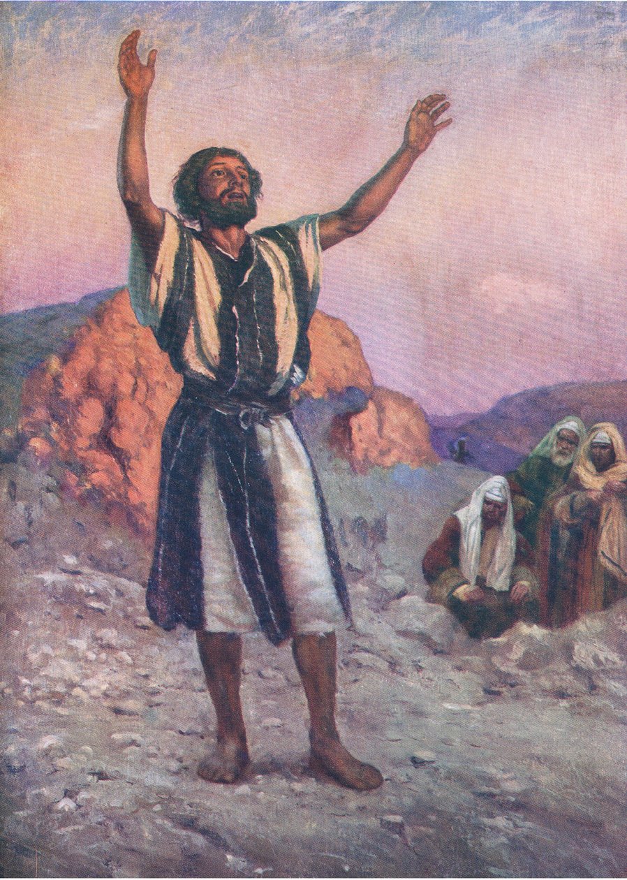 John the Baptist, från The Bible Picture Book utgiven av Thomas Nelson, c.1950 av Walter Grieve