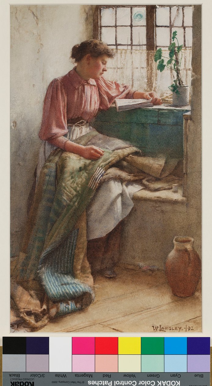 Idle Moments, 1892 (wc på papper) av Walter Langley