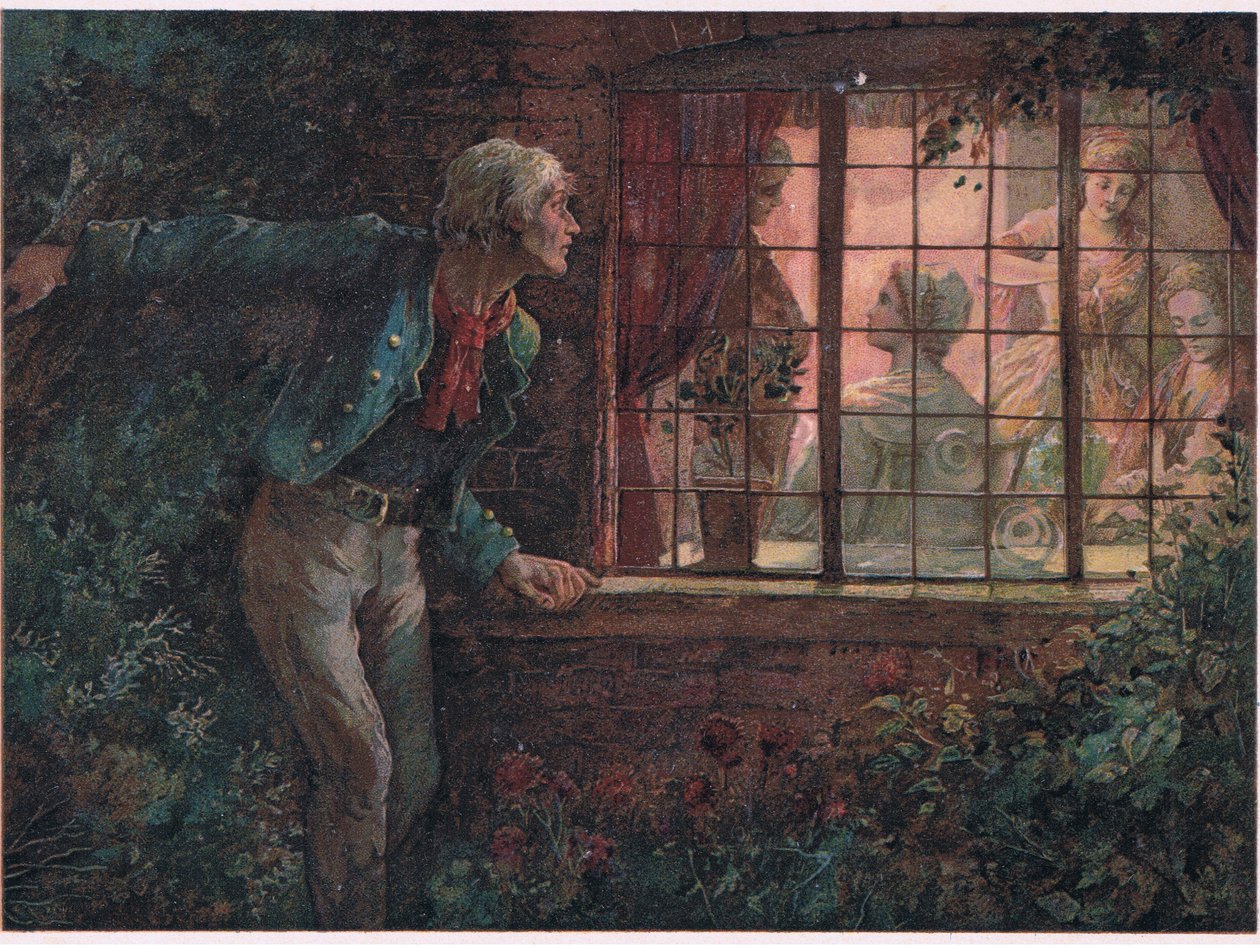 Enoch Ardens återkomst, illustration från Tennyson Pictures publicerad av E P Dutton & Co, ca 1900 av Walter Paget