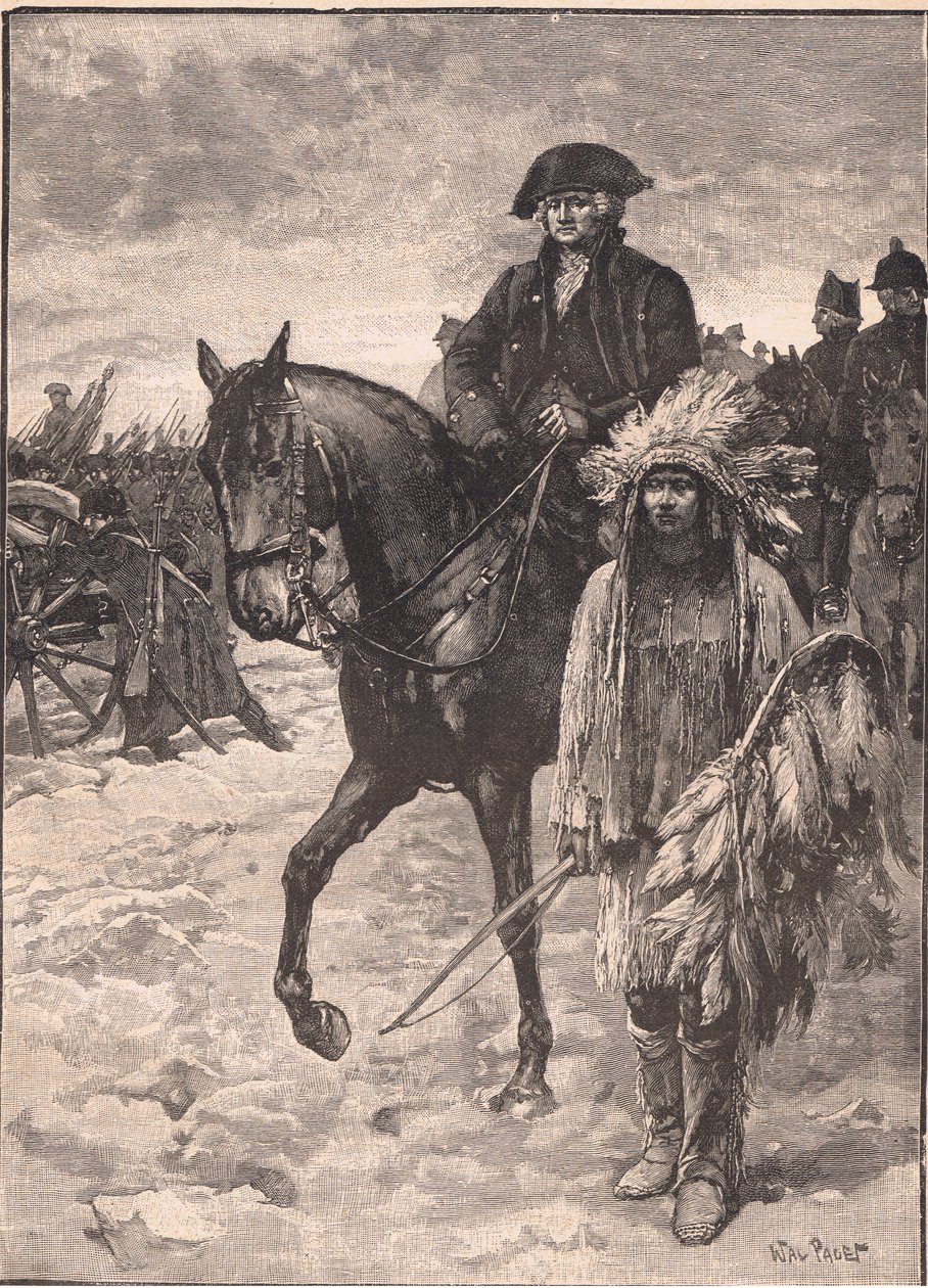 Washington korsar Delaware AD 1777 av Walter Paget