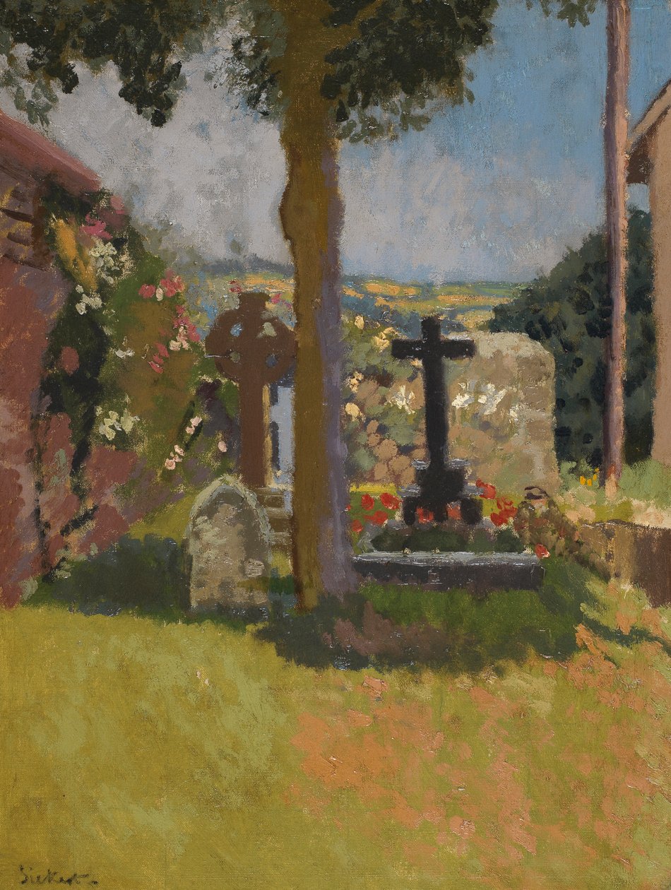 Chagford kyrkogård, Devon, 1915 av Walter Richard Sickert