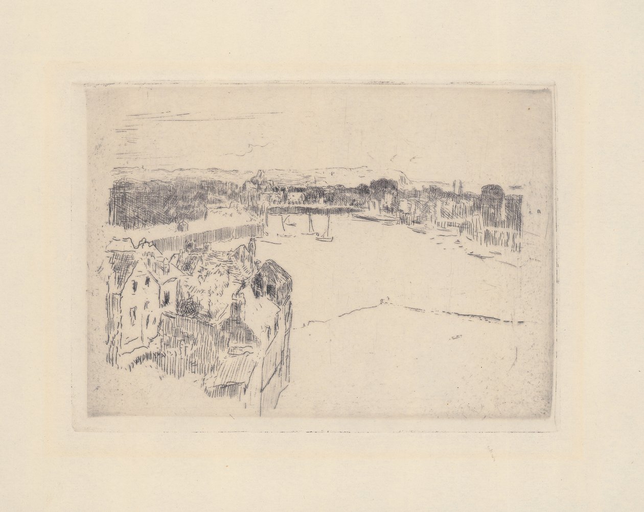 Dieppe hamn, ca 1885 av Walter Richard Sickert